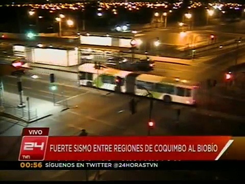 Fuerte sismo sacude la zona central de Chile - 24 HORAS TVN 2012