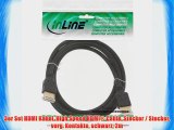 3er Set HDMI Kabel High Speed HDMI? Cable Stecker / Stecker verg. Kontakte schwarz 2m