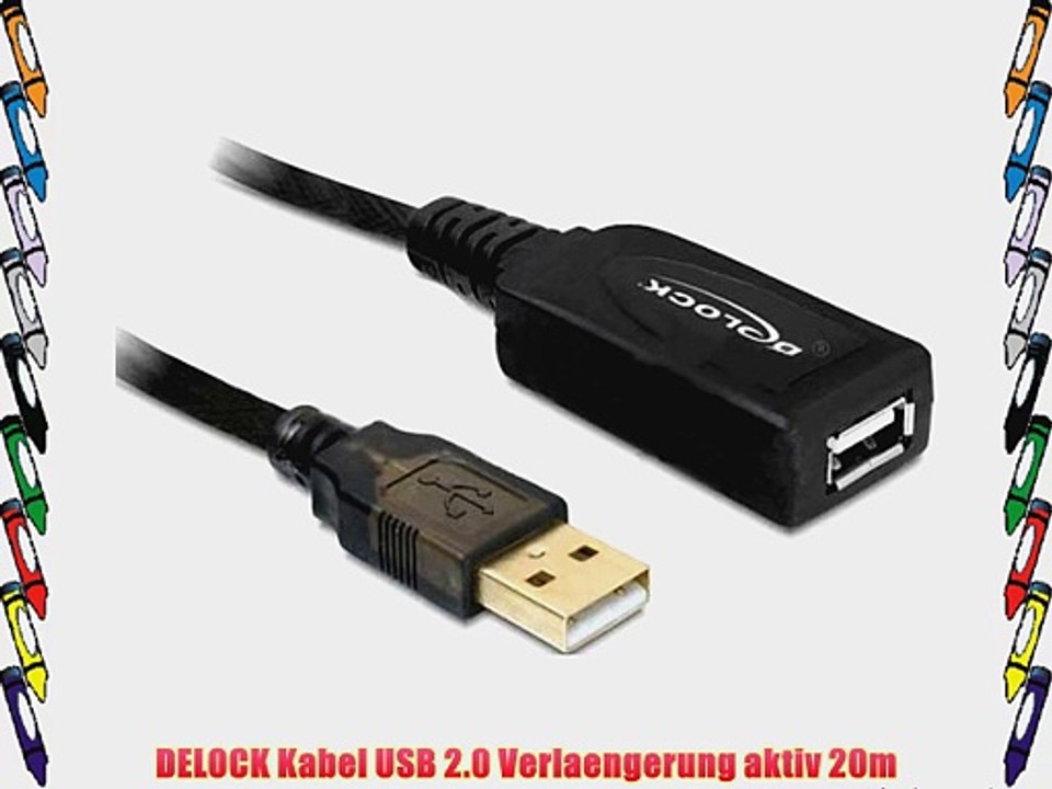 DELOCK Kabel USB 2.0 Verlaengerung aktiv 20m