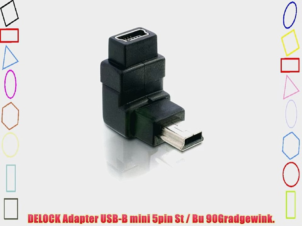 DELOCK Adapter USB-B mini 5pin St / Bu 90Gradgewink.