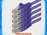 1aTTack.de 85281 UTP Category 6 Netzwerk Patch Kabel (2x RJ-45 Stecker 5m 5 St?ck) violett