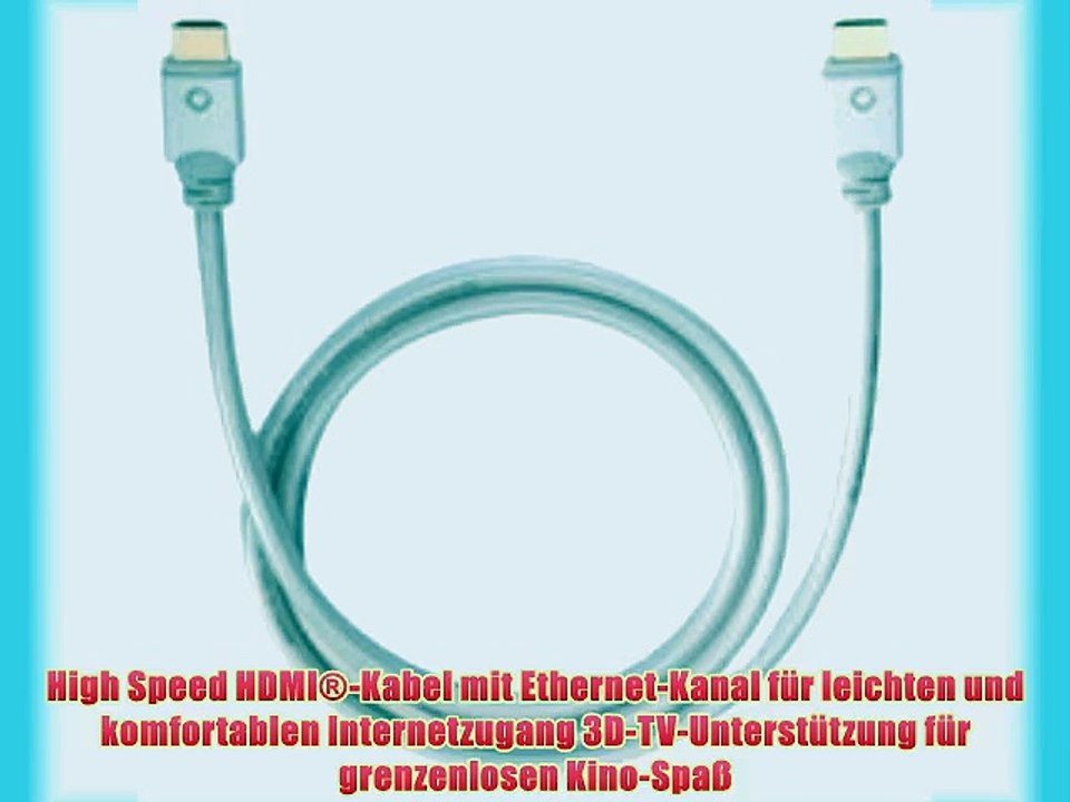 Oehlbach White Magic 120  High-Speed-HDMI?-Kabel mit Ethernet  wei?  1.20 m