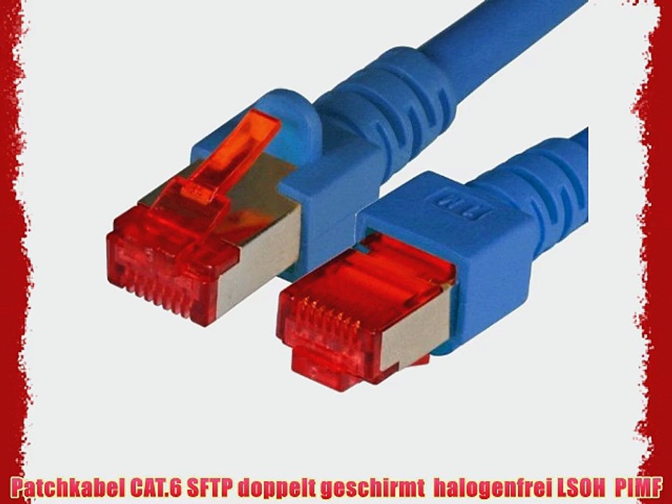 BIGtec 30m CAT.6 Ethernet LAN Patchkabel Gigabit Netzwerkkabel Patch Kabel blau folien und