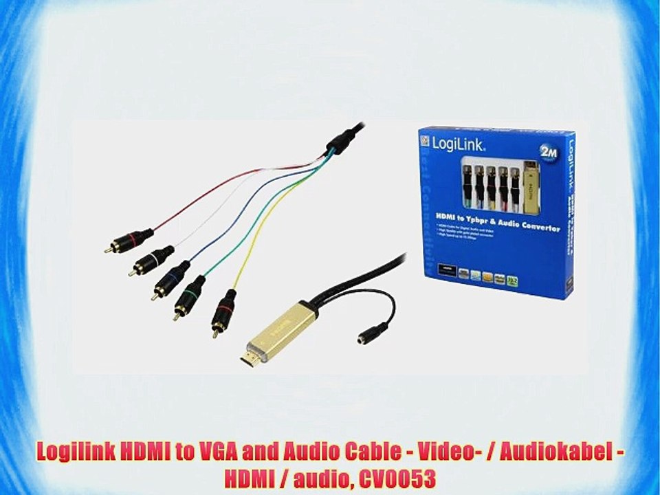 Logilink HDMI to VGA and Audio Cable - Video- / Audiokabel - HDMI / audio CV0053