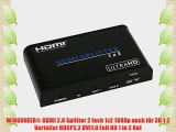 WINGONEER? HDMI 2.0 Splitter 2 fach 1x2 1080p auch f?r 3D 1:2 Verteiler HDCP2.2 DVI1.0 Full