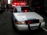 NYPD - Police traffic car near Wall St : FRONT view