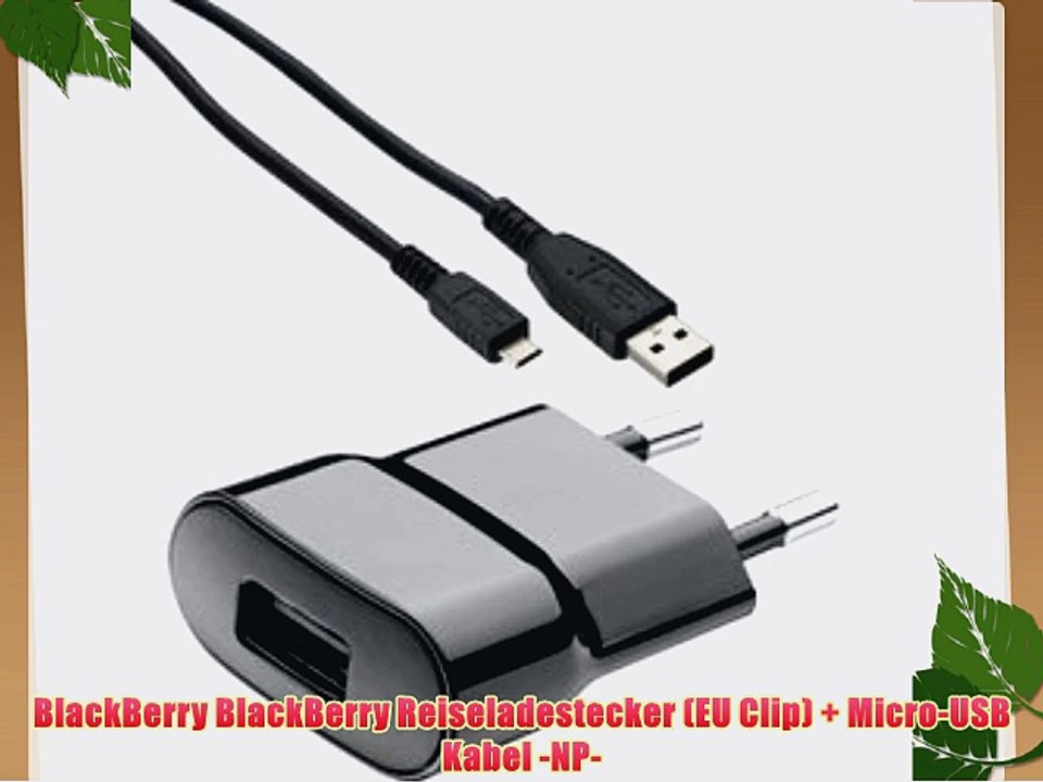 BlackBerry BlackBerry Reiseladestecker (EU Clip)   Micro-USB Kabel -NP-