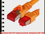 BIGtec 50m CAT.6 Ethernet LAN Patchkabel Gigabit Netzwerkkabel Patch Kabel orange folien und
