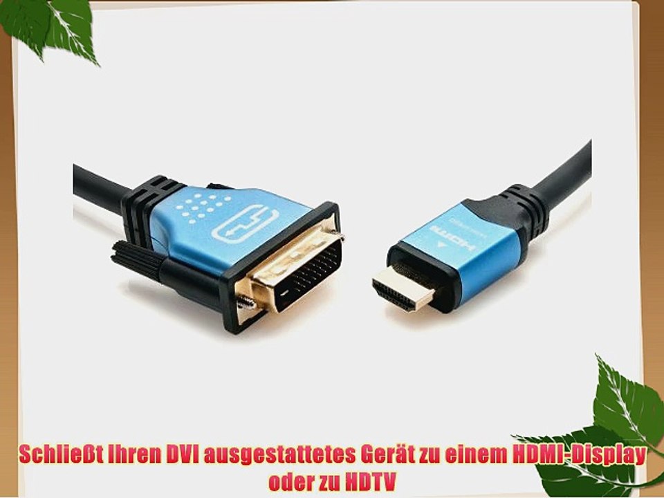 BlueRigger High Speed HDMI-auf-DVI-Adapter-Kabel (7.5 Meter)