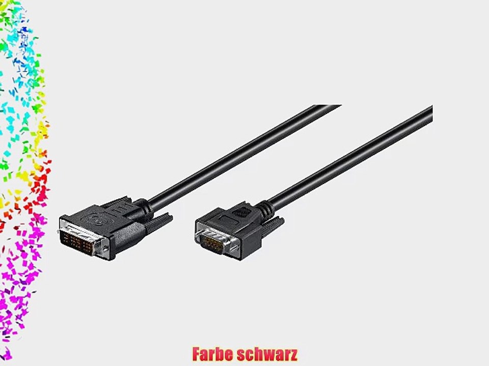 Wentronic DVI-I/VGA Kabel (DVI-I (12 5) Stecker auf 15 polig HD-Stecker) 15 m