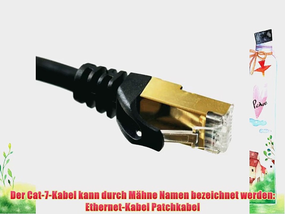 Vandesail ? CAT7 Hochgeschwindigkeits-Computer Router vergoldete Stecker STP Kabel CAT7 RJ45-Ethernet-LAN-Netzwerkkabel