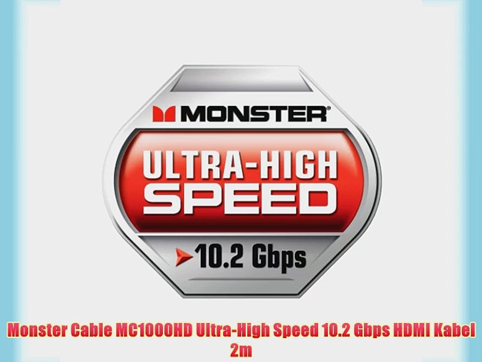 Monster Cable MC1000HD Ultra-High Speed 10.2 Gbps HDMI Kabel 2m