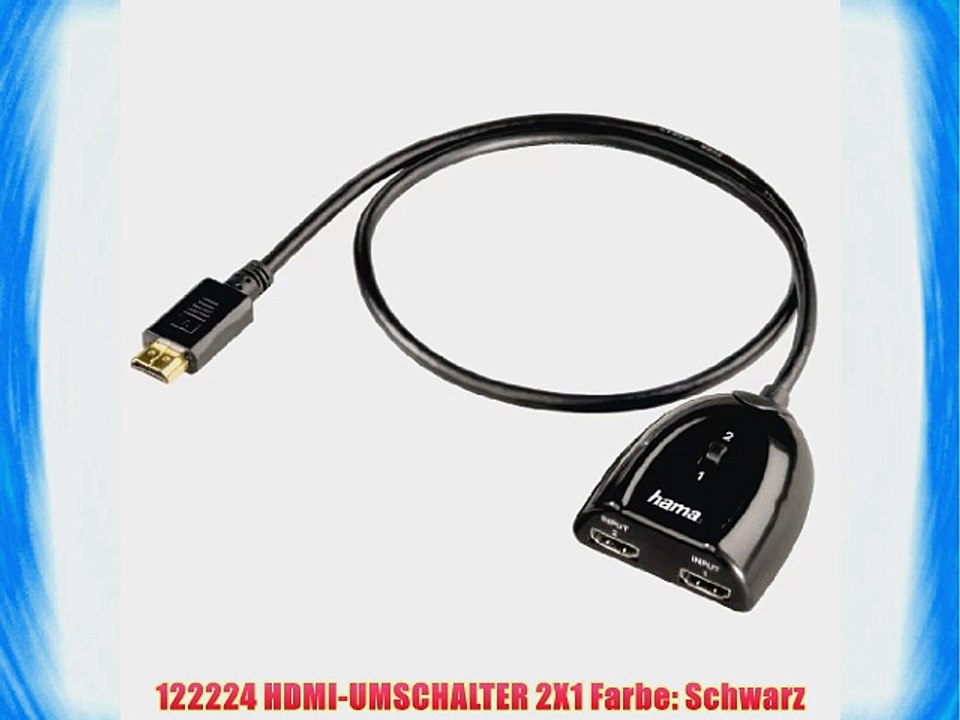 122224 HDMI-UMSCHALTER 2X1 Farbe: Schwarz