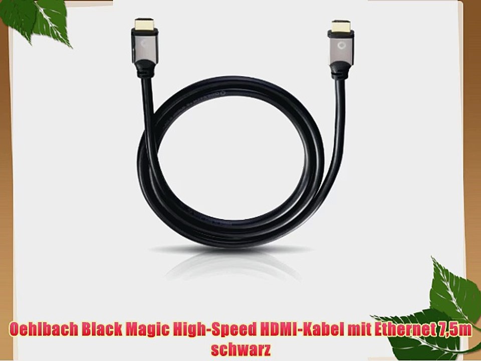 Oehlbach Black Magic High-Speed HDMI-Kabel mit Ethernet 75m schwarz