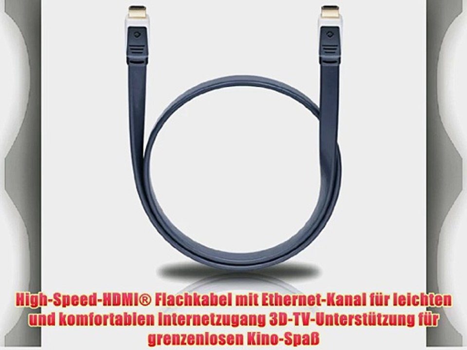 Oehlbach Flat Magic 75  High-Speed-HDMI?-Flachkabel mit Ethernet  anthrazit  0.75 m