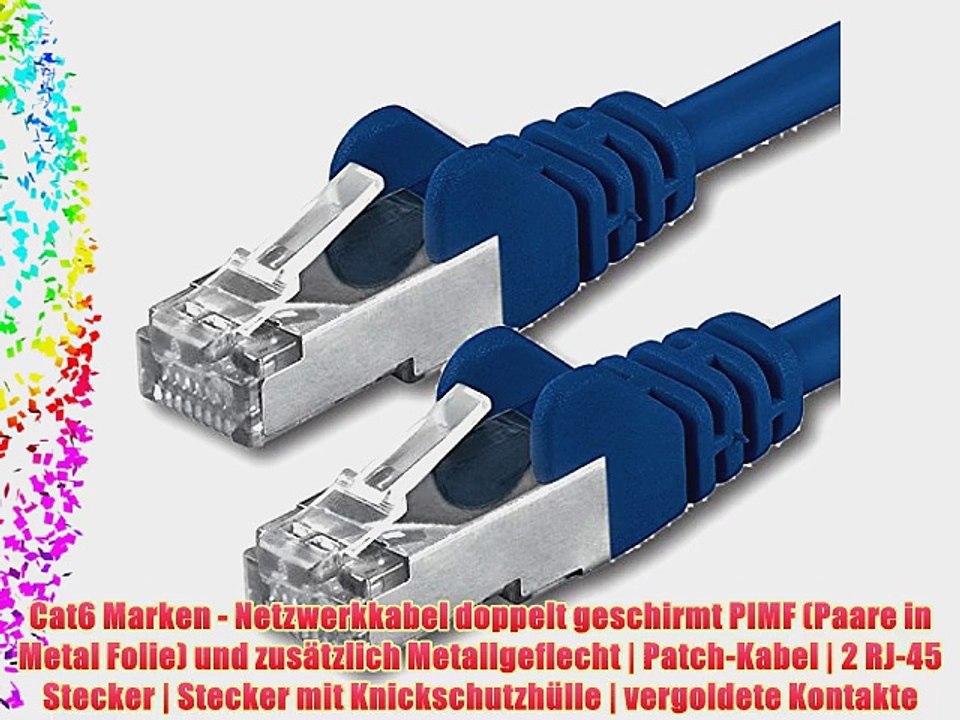 50m - rot - 1 St?ck - CAT.6 Ethernet Lan Netzwerkkabel RJ45 | 10/100/1000/Mbit/s | Patchkabel