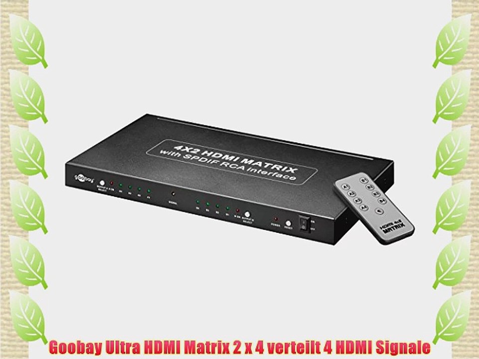 Goobay Ultra HDMI Matrix 2 x 4 verteilt 4 HDMI Signale