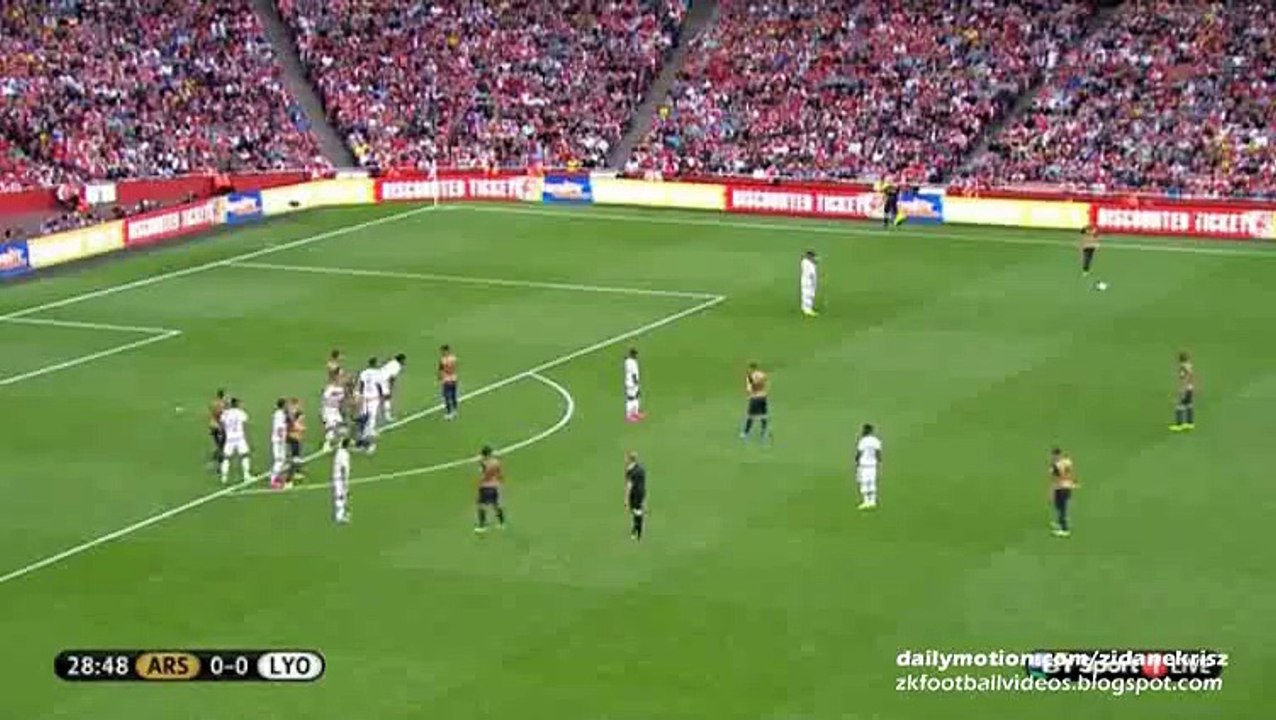 1-0 Olivier Giroud Fantastic Goal | Arsenal v. Olympique Lyon - Emirates Cup 25.07.2015