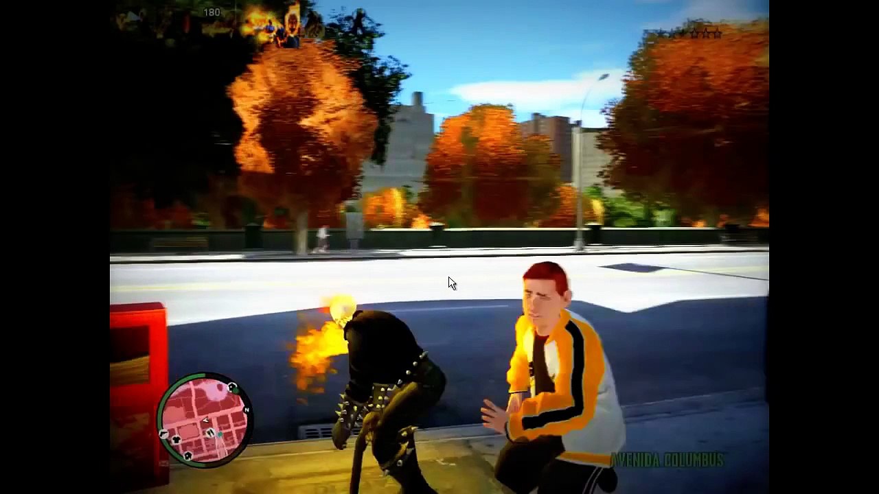 GTA IV Ghost Rider Vs Red Hulk [HD]