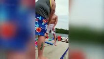 These Two Guys Try Throwing A Girl Off A Boat – Watch How It Horribly Goes Wrong