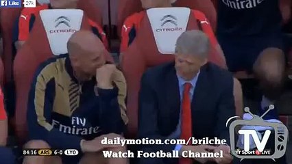 6-0 Cazorla Fantastic Goal Arsenal vs Lyon 6-0