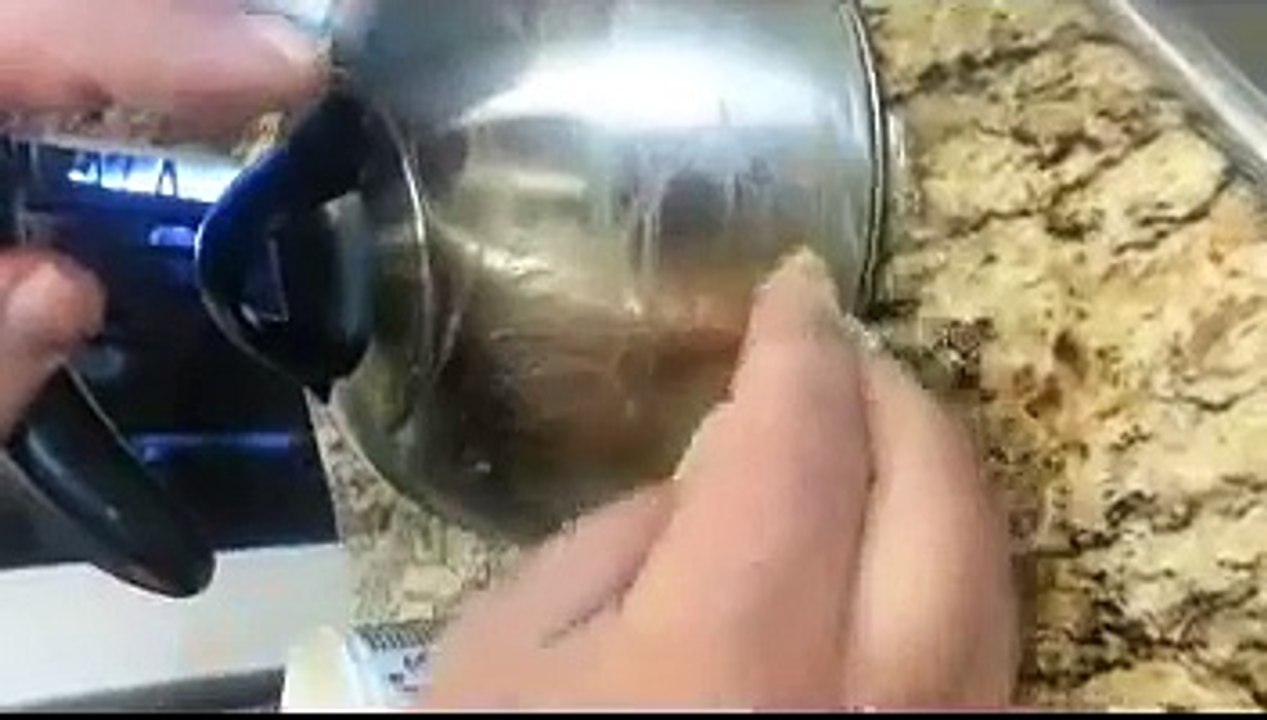 How to Clean the Cooked on Debris and Caramelization off a Stainless Steel Tea Kettle.