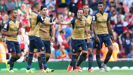 Santi Cazorla Amazing Free Kick Goal 6-0 Emirates Cup- Arsenal v. Olympique Lyon - 25.07.2015