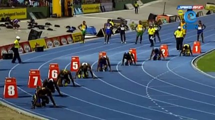 Zharnel Hughes 20.32 200M Class 1 BOYS Semi-final 2 Boys & Girls Champs Jamaica 2014