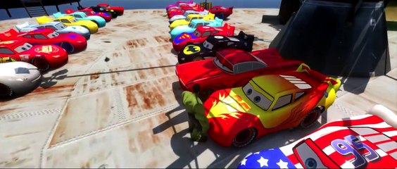 HULK crazy SMASHED Multi Colors Mcqueen Cars !