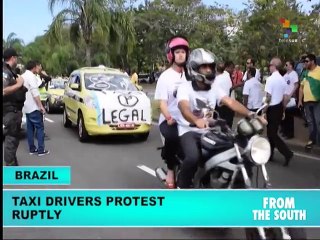 Brazil: Rio Cabbies Protest Ride-Sharing Company