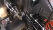 GTV-42 CNC Gang-Tool Lathe - Live tool drilling and C-axis milling a hex