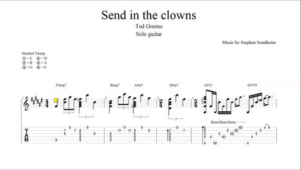 Send in the clowns (Ted Greene) - transcription