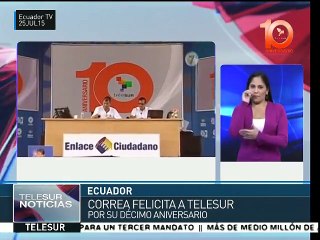 Rafael Correa: Felizmente, teleSUR existe