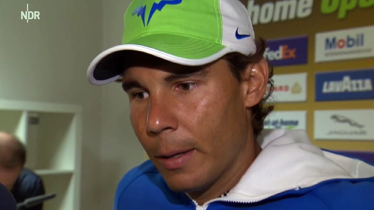 Rafa Nadal's practice and interview in Hamburg