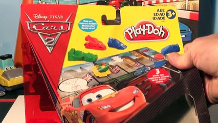 Play Doh Pixar Cars Lightning McQueen, make Race Cars from Play Doh for the Grand Prix Race Mats