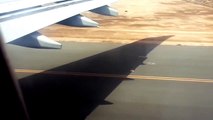لحظة اقلاع الطائرة ايرباص مصر للطيران
