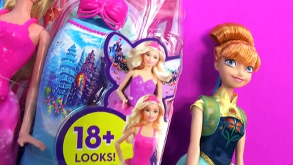 Queen Elsa Barbie Fairytale Dress Up Doll Playset Mermaid Fairy Princess Anna Frozen Fever
