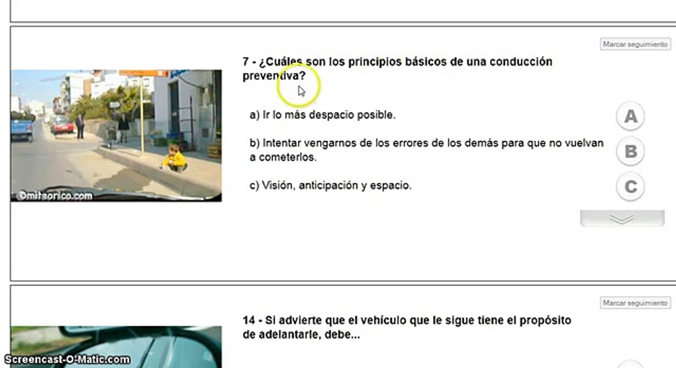 Spanish driving test (Carnet de conducir )no 4