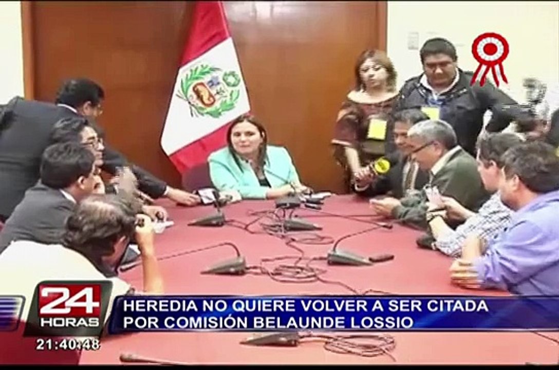 Nadine Heredia no quiere volver a ser citada por comisión Belaunde Lossio