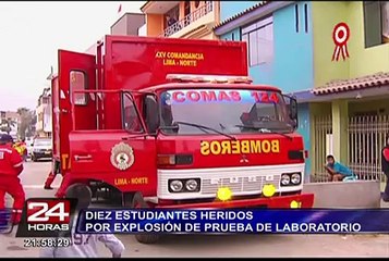 Comas: doce estudiantes heridos por explosión en prueba de laboratorio