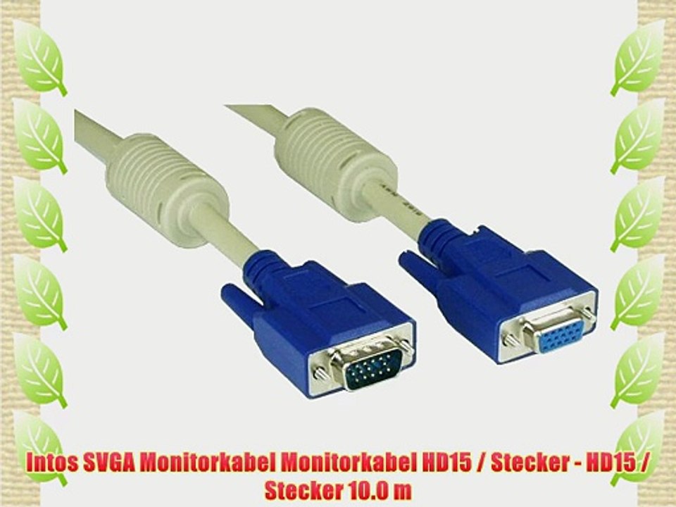 Intos SVGA Monitorkabel Monitorkabel HD15 / Stecker - HD15 / Stecker 10.0 m