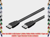 10er Set HDD S-ATA Kabel 15GBs/3GBs/6GBs (eSATA I-Type auf eSATA I-Type Stecker) 05m schwarz