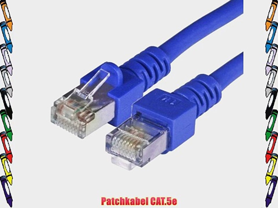 BIGtec 50m CAT.5e Ethernet LAN Patchkabel Gigabit Netzwerkkabel Patch Kabel blau folien und