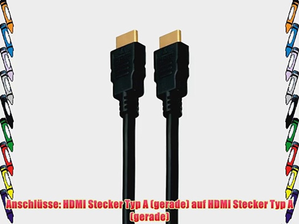 HDMI High Speed Kabel (male) Stecker-Stecker - 05 Meter - 9 St?ck