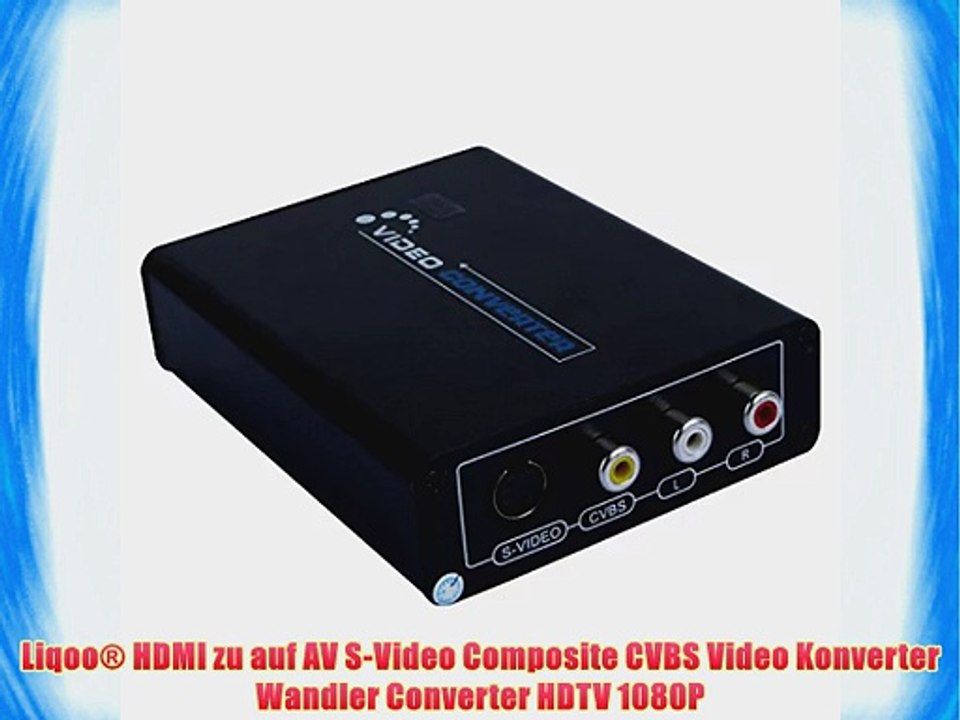 Liqoo? HDMI zu auf AV S-Video Composite CVBS Video Konverter Wandler Converter HDTV 1080P
