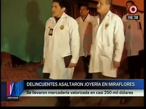 Miraflores: Delincuentes robaron de joyería oro valorizado en US$200 mil