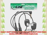 InLine? Audio Y-Kabel 35mm Klinke Stecker an 2x 35mm Klinke Buchse Stereo mit Volume-Regler