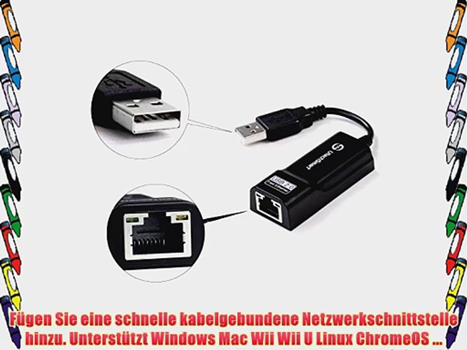 (Unterst?tzung Wii Wii U ASIX AX88772-Chipsatz)UtechSmart USB 2.0-Adapter f?r 10/100 Fast Ethernet-LAN