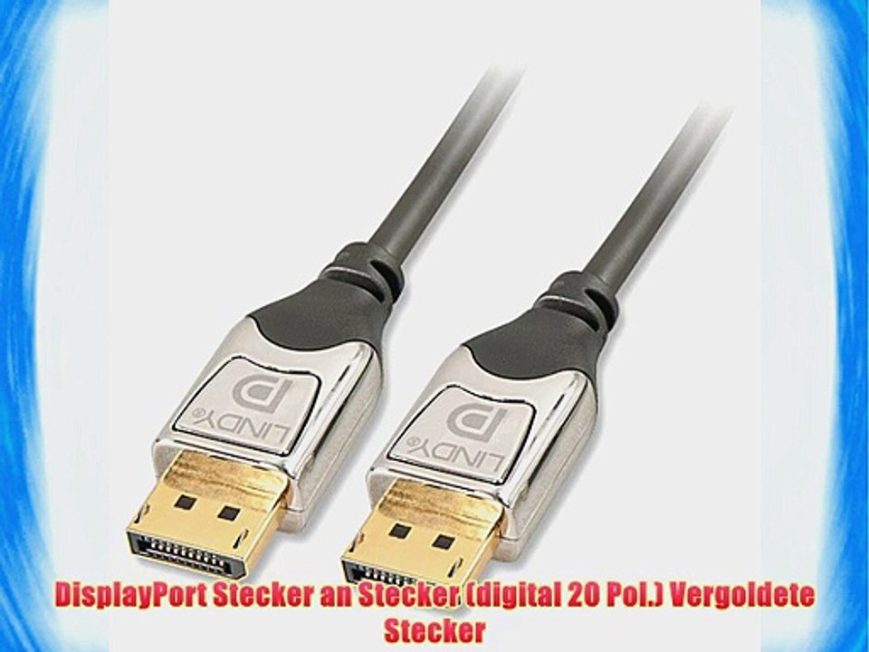 LINDY 41531 - CROMO DisplayPort Kabel - Stecker an Stecker - 1m