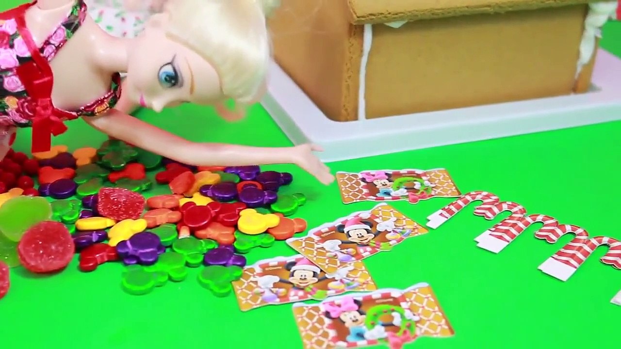 Frozen Disney Mickey Mouse Princess Anna Elsa Gingerbread House Minnie Mouse Video Toys
